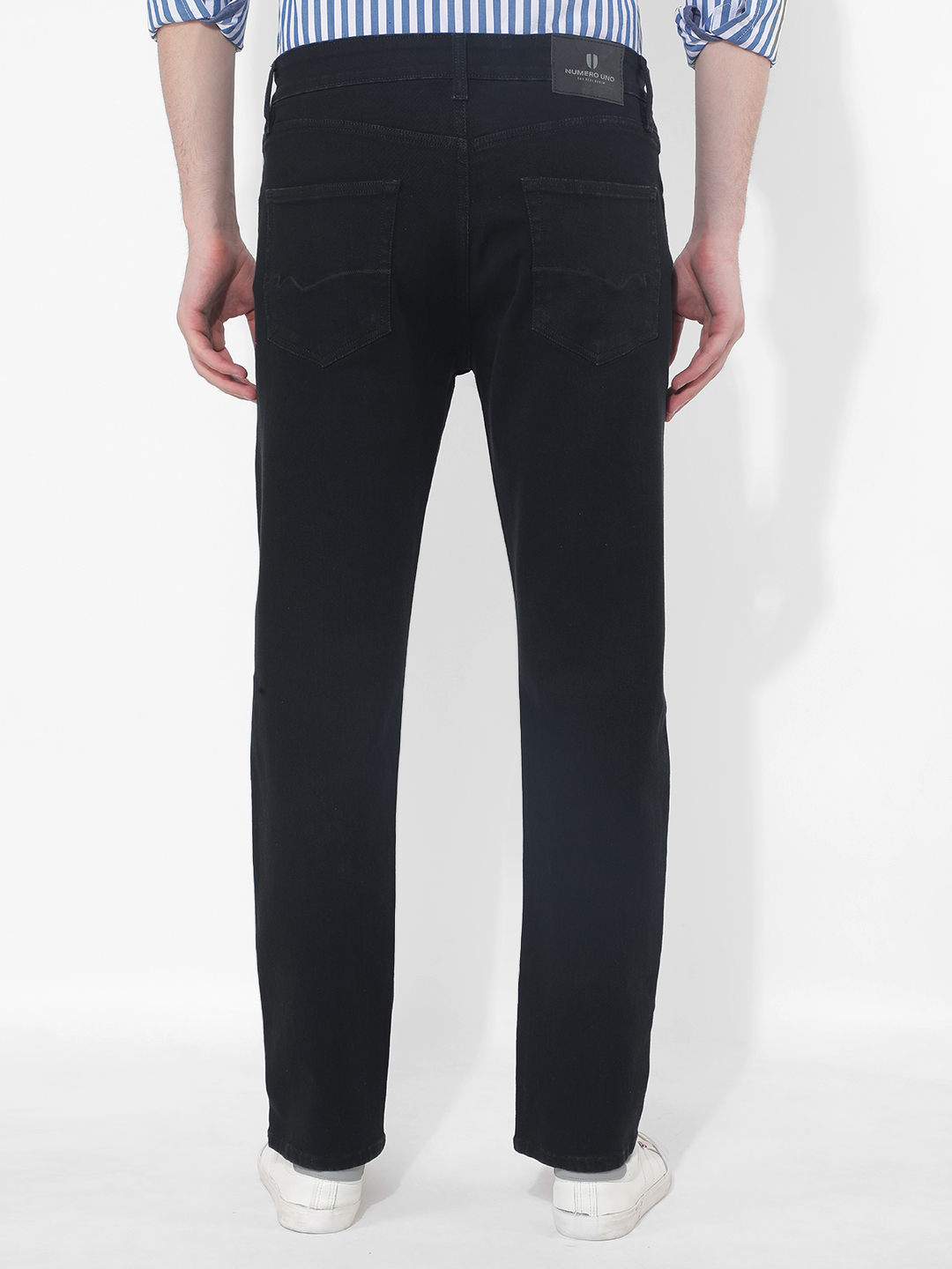 Numero Uno Men Solid Black Jeans